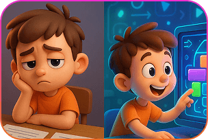 Happy and sad boys